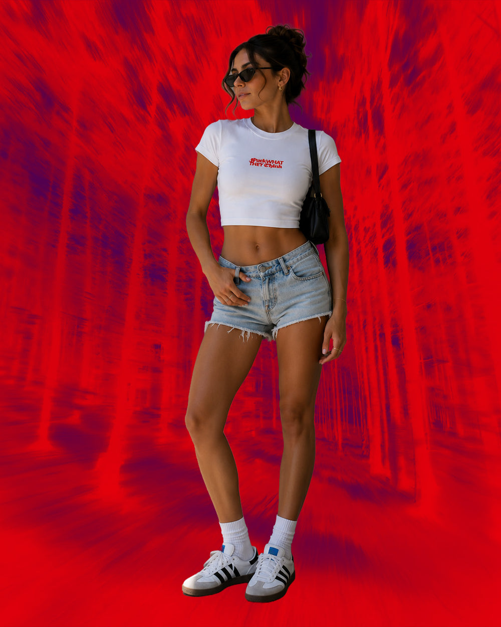 Wudas Fuck What They Think Crop Top