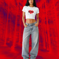 With Wudas Heart Crop Top