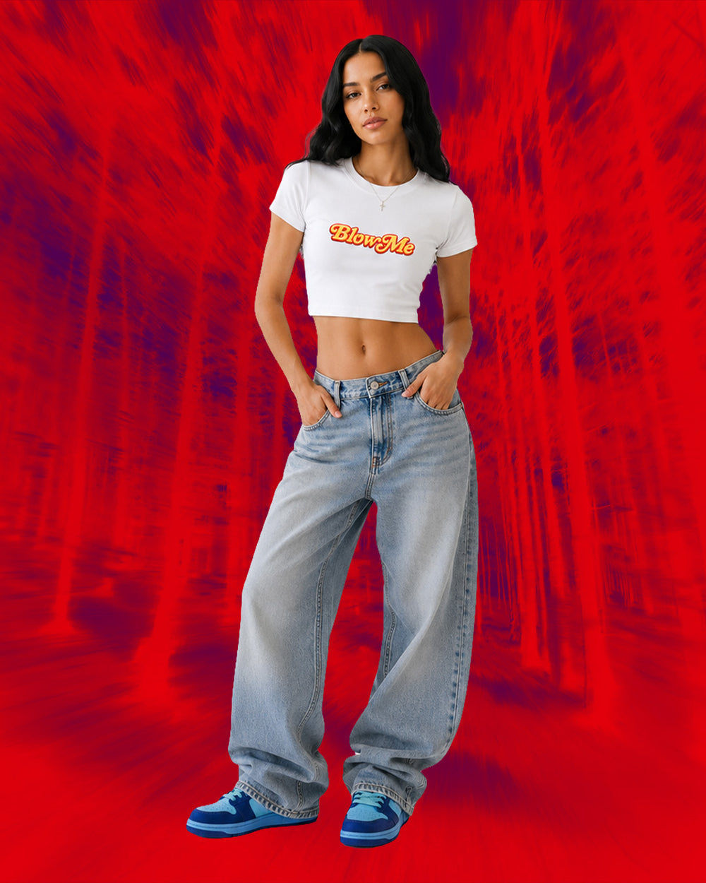 Wudas Blow Me Crop Top