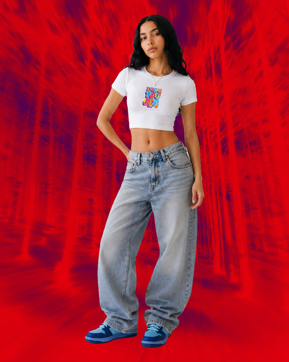 Wudas I Hope You Die Crop Top